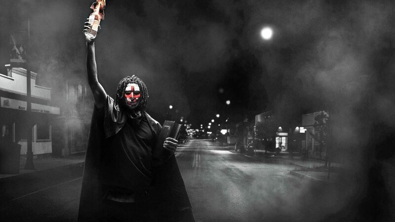 Artwork von The First Purge Die Verwendung des sendungsbezogenen Materials ist nur mit dem Hinweis und Verlinkung auf TVNOW gestattet. – Bild: TVNOW /​ Universal City Studios Productions LLLP