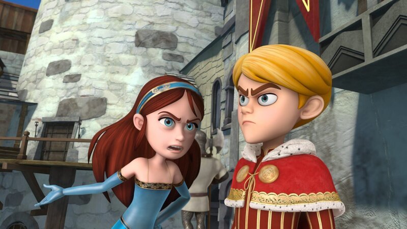 Lady Marian und Prinz John streiten darüber, ob der Wunderheiler sich an den Bauern im Dorf bereichert. – Bild: ZDF und 2014 Method Animation