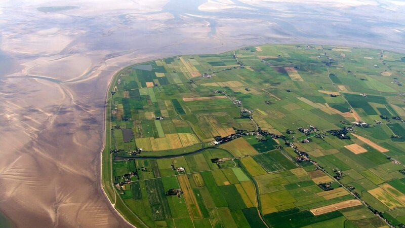 Luftaufnahme von Nordfriesland – Bild: ZDF und Peter Thompson