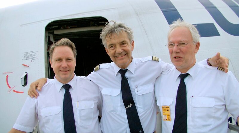 (v.l.n.r.) Marcus Schwarz, Kapitän Fokko Doyen und Michael Schwinn. – Bild: HR/​Andreas Graf