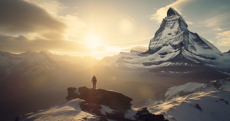 Sonnenaufgang in den Schweizer Alpen, Matterhorn – Bild: ZDF und Tobias Lenz, Autorenkombinat