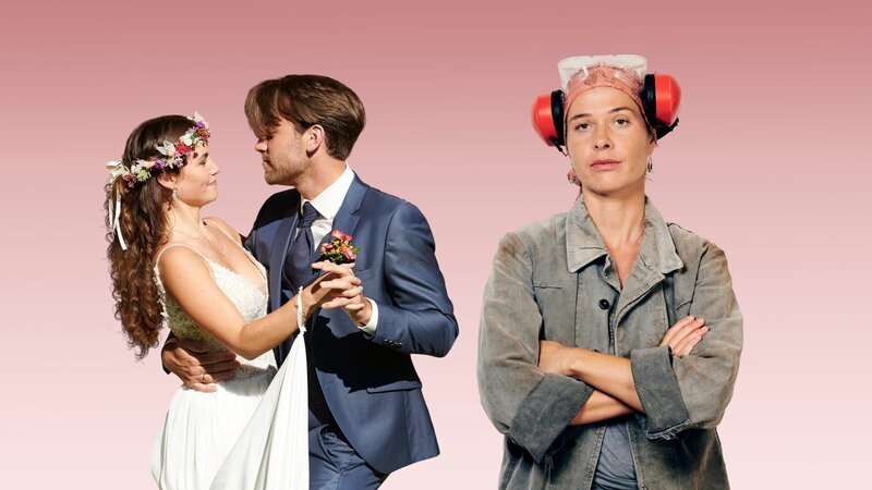 Anna (Meike Droste, r.) hält nichts vom Heiraten. Sie kommt als selbständiger Single bestens zurecht. Doch als sich ihre Tochter Clara (Vita Tepel, l.) mit ihrem Freund Heiner (Manuel Feneberg, M.) verlobt, muss Anna für einen geeigneten Brautführer sorgen und begibt sich auf die unfreiwillige Suche nach dem „Richtigen“. – Bild: ZDF und Walter Wehner. Anna (Meike Droste, r.) hält nichts vom Heiraten. Sie kommt als selbständiger Single bestens zurecht. Doch als sich ihre Tochter Clara (Vita Tepel, l.) mit ihrem Freund Heiner (Manuel Feneberg, M.) verlobt, muss Anna für einen geeigneten Brautführer sorgen und begibt sich auf die unfreiwillige Suche nach dem „Richtigen“. – Bild: ZDF und Walter Wehner.