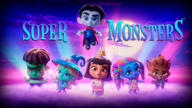 Frankie, Drac, Lobo, Cleo, Katya und Zoe sind ganz normale Vorschulkinder. Bis auf ein kleines Detail: Ihre Eltern sind die berühmtesten Monster der Welt! Gemeinsam haben die sechs kleinen Supermonster jede Menge Spaß und lernen, mit ihren besonderen Kräften umzugehen. – Bild: SUPER RTL