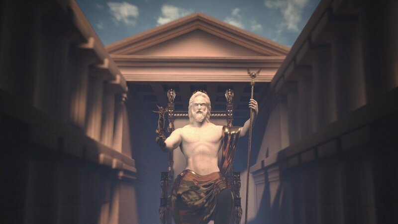 Die Statue des Zeus thronte einst in Olympia. – Bild: ZDF und Sebastian Heger. Die Statue des Zeus thronte einst in Olympia. – Bild: ZDF und Sebastian Heger.
