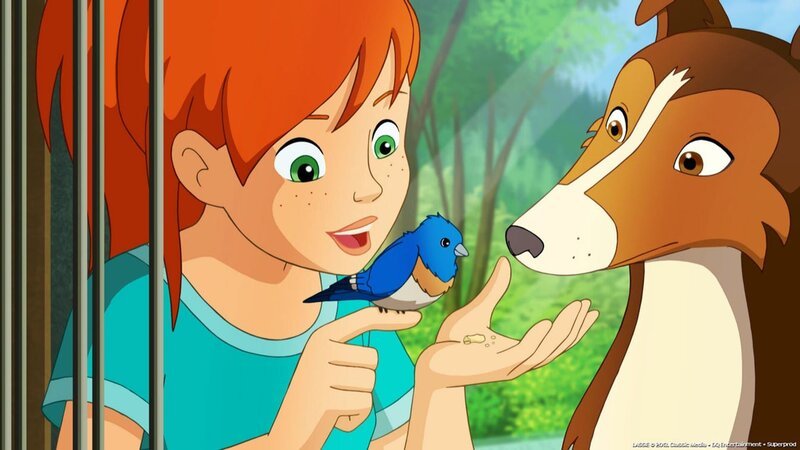 Zoe freut sich, dass es dem kleinen Vogel Zuli, den sie gesund gepflegt hat, wieder besser geht. – Bild: ZDF/​Classic Media/​DC Entertainment/​Superprod