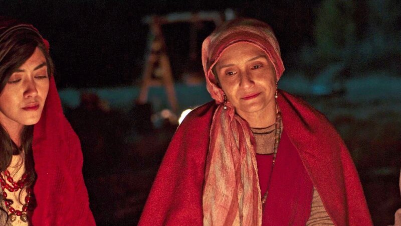 (v.l.) Ramah (Yasmine Al-Bustami), Maria Mutter Jesu (Vanessa Benavente), Maria Magdalena (Elizabeth Tabish) – Bild: Bibel TV