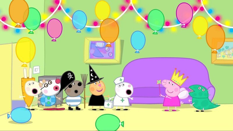v.li.: Rebecca Rabbit, Pedro Pony, Danny Dog, Candy Cat, Suzy Sheep, Peppa Pig, George Pig – Bild: Paramount