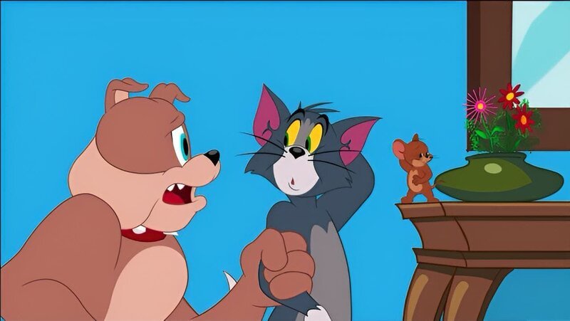 v.li.: Spike, Tom, Jerry – Bild: Courtesy of Warner Brothers
