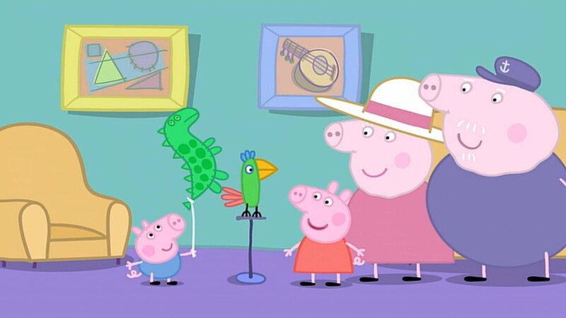 L-R: George Pig, Peppa Pig, Granny Pig, Grandpa Pig – Bild: Paramount