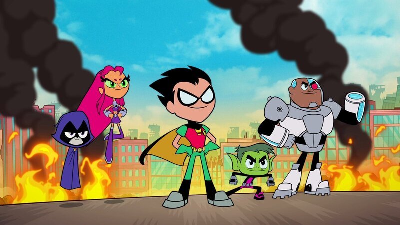 v.li.: Raven, Starfire, Robin, Beast Boy, Cyborg – Bild: Cartoon Network