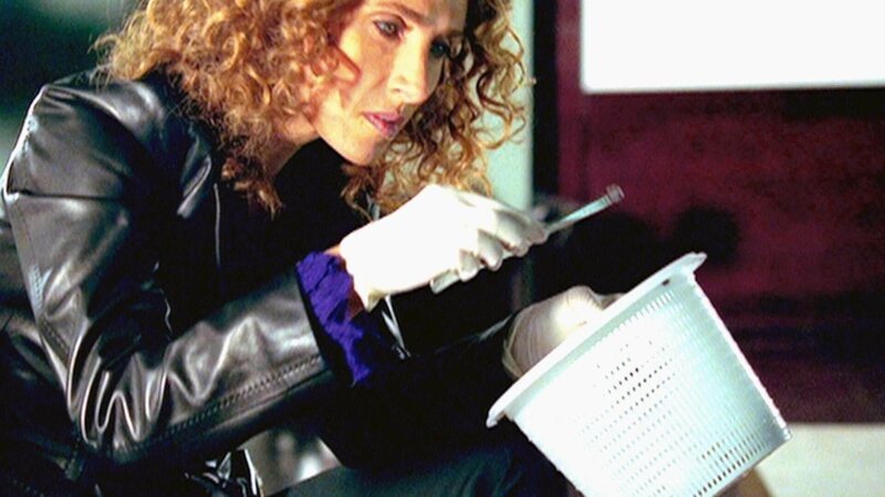 Detective Stella Bonasera untersucht den Staubbeutel – Bild: MG RTL D /​ CBS