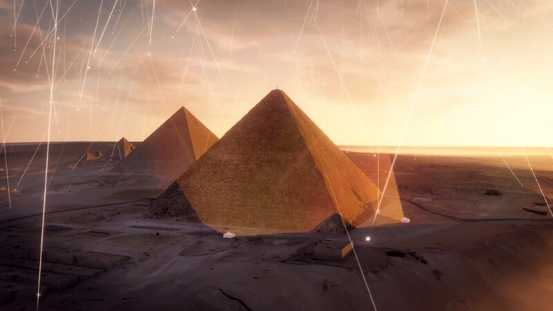 Die animierte Darstellung eines neu entdeckten Hohlraums in der Cheopspyramide – Bild: GEO Television