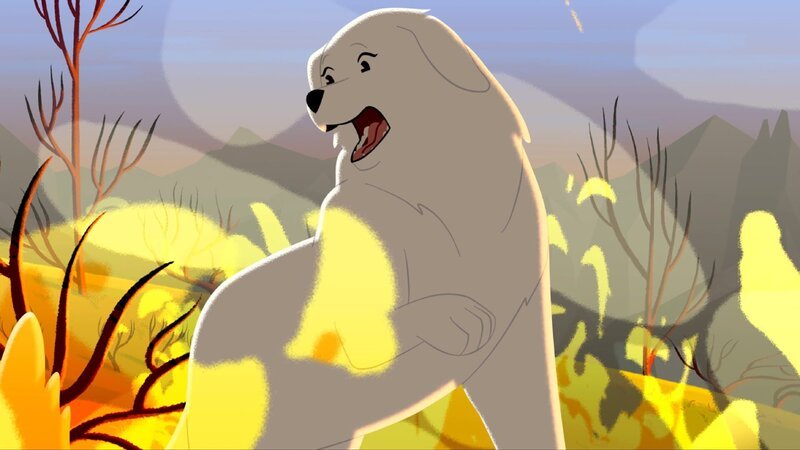Belle sucht sich einen Weg durch das Feuer. – Bild: ZDF/​Gaumont Animation/​PP Animation III Inc.