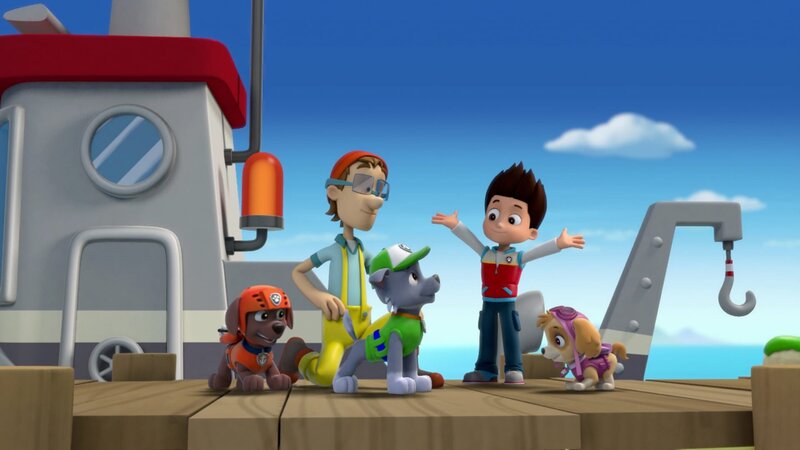 L-R: Zuma, Cap’n Turbot, Rocky, Ryder, Skye – Bild: ViacomCBS