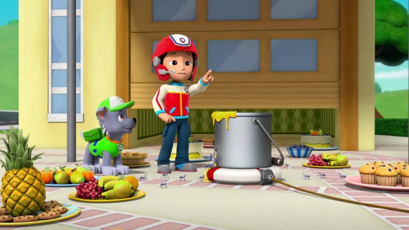 L-R: Rocky, Ryder – Bild: ANNÉE Spin Master PAW Productions Inc. All Rights Reserved. Paw Patrol and all related titles, logos and characters are trademarks of Spin Master Ltd. Nickelodeon and all related titles and logos are trademarks of Viacom International  …