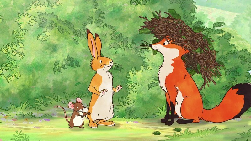 Wie wäre es mit einem Nest als Kopfschmuck für den Fuchs? – Bild: KiKA/​SLR Productions Australia Pty.Ltd./​Scrawl Studios Pte Ltd./​hr/​ARD