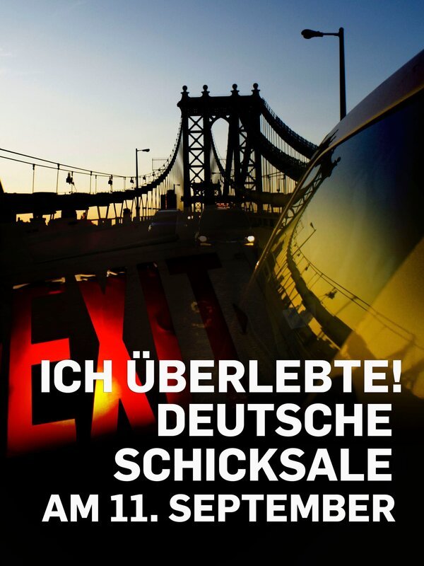 Ich Überlebte! Deutsche Schicksale am 11. September Unvorhergesehen und unvorbereitet standen sie dem Tod von Angesicht zu Angesicht gegenüber – die Protagonisten aus „Ich überlebte! Deutsche Schicksale am 11.September“ haben unglaubliches durchgemacht. Sie haben die Anschläge auf das World Trade Center 2001 überlebten Zum ersten mal berichten diese Deutsche über diese Stunden die ihr Leben verändert haben. Sie schildern eindrucksvoll und bewegend, was sie am 9. September 2001 in New York erlebt haben. Im Bild: Produktionsaufnahmen in New York; Ich Ãœberlebte! Deutsche Schicksale am 11. September Unvorhergesehen und unvorbereitet standen sie dem Tod von Angesicht zu Angesicht gegenüber â€“ die Protagonisten aus „Ich überlebte! Deutsche Schicksale am 11.September“ haben unglaubliches durchgemacht. Sie haben die Anschläge auf das World Trade Center 2001 überlebten Zum ersten mal berichten diese Deutsche über diese Stunden die ihr Leben verändert haben. Sie schildern eindrucksvoll und bewegend, was sie am 9. September 2001 in New York erlebt haben. Im Bild: Produktionsaufnahmen in New York – Bild: Crime + Investigation