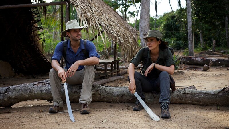Die Gastgeber Jessica und Phil in Airao Velho in Brasilien. – Bild: Warner Bros. Discovery