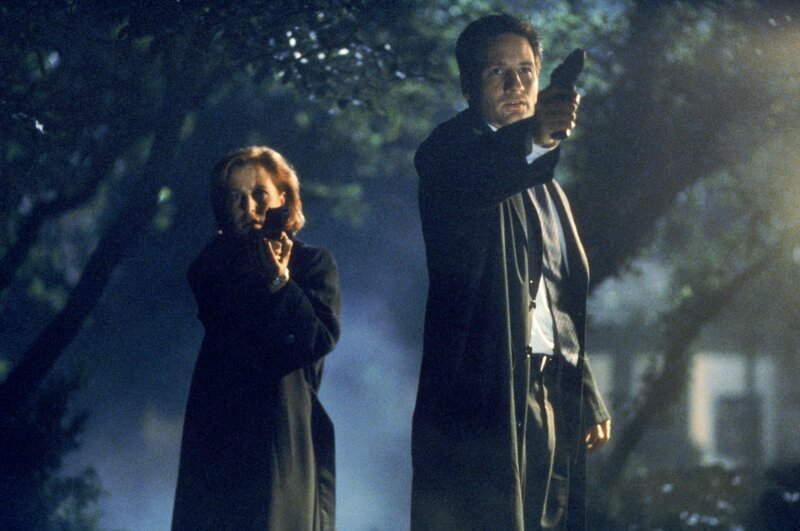 Dana Scully (Gillian Anderson, l.); Fox Mulder (David Duchovny, r.) – Bild: OPTN