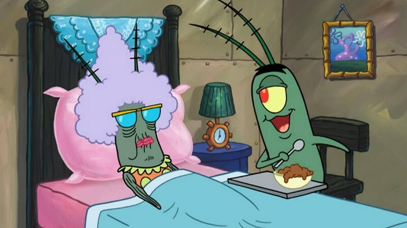 L-R: Lily Plankton, Plankton – Bild: ANNÉE Viacom International Inc. Tous droits réservés. Nickelodeon, Bob l’éponge et tous les autres titres, logos et personnages qui y sont associés sont des marques de commerce de Viacom International inc. Créé par Stephen Hillenburg.