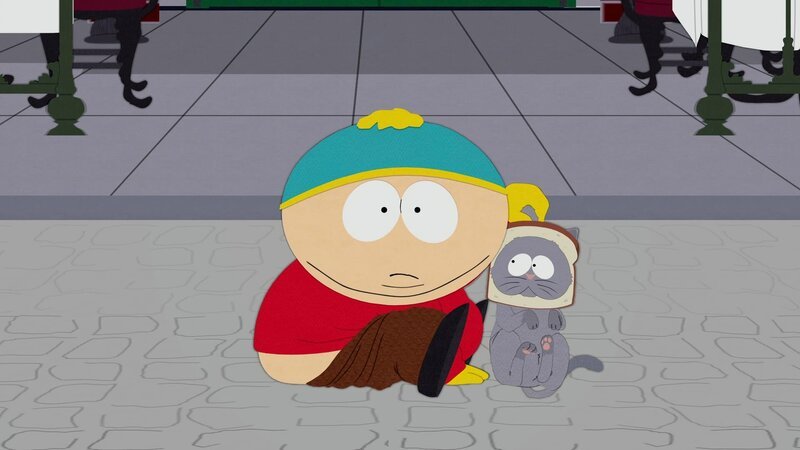 L-R: Eric und Mr. Kitty – Bild: Comedy Central