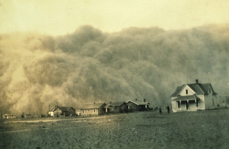 Dust Bowl farm Coldwater District north of Dalhart Texas – Bild: WIKI