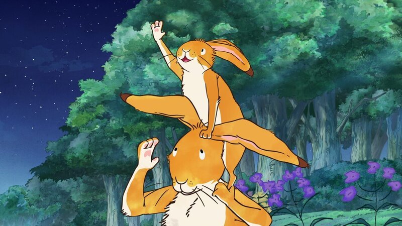 Der kleine braune Hase möchte unbedingt einmal einen Stern anfassen. – Bild: KiKA/​SLR Productions Australia Pty.Ltd./​Scrawl Studios Pte Ltd./​hr/​ARD