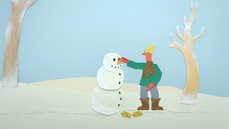Bei Mr. Paper hat’s geschneit. – Bild: NDR/​Sesame Workshop