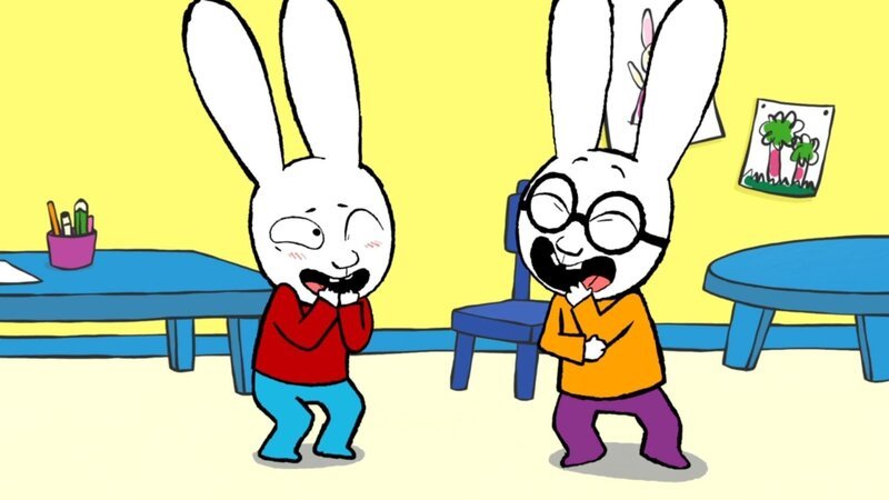 Mit Humor wird der Schultag für die Angsthasen Simon (l.) und Ferdinand (r.) doch noch zu einem schönen Erlebnis. – Bild: ZDF und © GO-N Productions 2016./​© GO-N Productions 2016