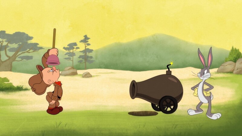 L-R: Elmer Fudd und Bugs Bunny – Bild: Warner Bros. Entertainment Inc. LOONEY TUNES and all related characters and elements are trademarks of and © Warner Bros. Entertainment Inc. All Rights Reserved