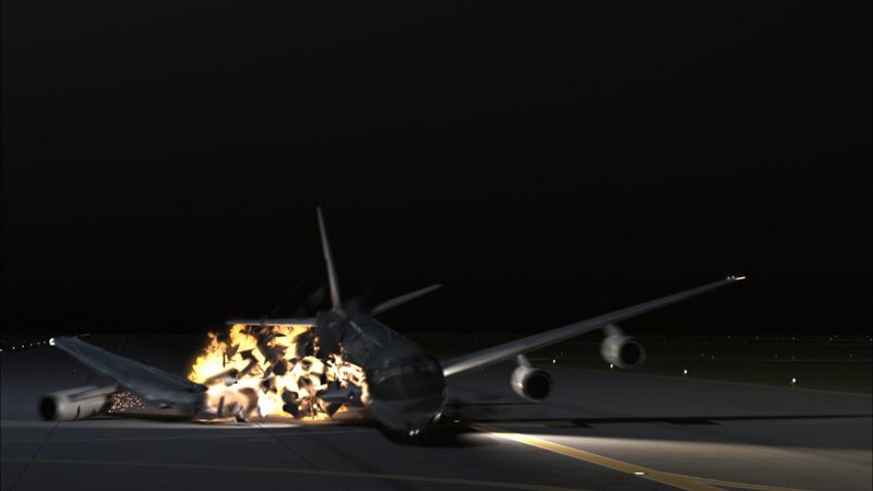 Die Ermittler gehen davon aus, dass der Kapitän zu sehr darauf konzentriert war, dass das Fahrwerk während der Landung zusammenbrach, und dass er die Warnungen vor niedrigem Treibstoffstand ignorierte. – Bild: Copyright © The National Geographic Channel.