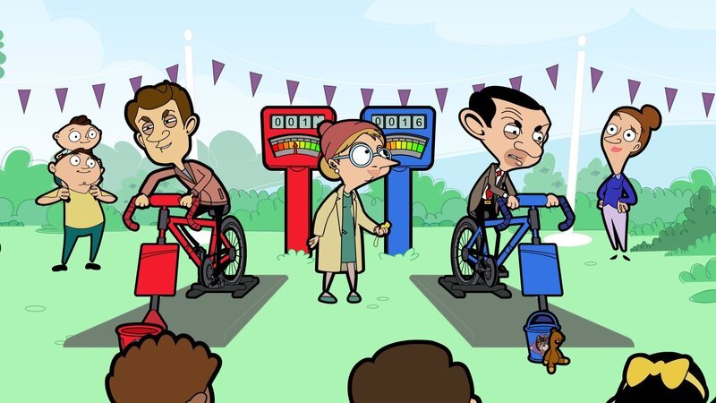vorne, v.li.: Declan, Irma Gobb, Mr. Bean – Bild: Tiger Aspect Productions Limited 2017