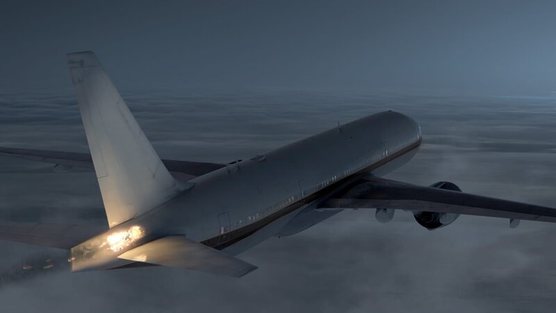 Malaysia Airlines flight 370 flies with a fire burning in the engines. (credit: Cineflix) – Bild: PLURIMEDIA (Cineflix)