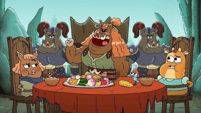 Jezebel (l.), Grizabella (m.), Bert (vorne, 2.v.r.), Prinz Ivandoe (r.) – Bild: Cartoon Network Studios