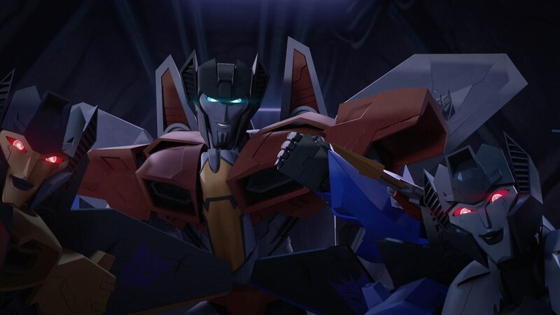 v.li.: Nova Storm, Starscream, Skywarp – Bild: Paramount