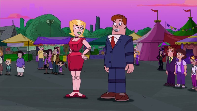 PHINEAS AND FERB – „Love at First Byte“ – When Mom becomes overwhelmed with organizing a block party, she asks Phineas and Ferb for their help in making the party’s finale memorable. Meanwhile, Candace plans to bust her brothers, but their team up with Mom throws a bit of a wrench into her situation. Over at the block party, Doofenshmirtz tries to set Norm up with a female robot, but Norm’s nerves get the best of him.  This episode of „Phineas and Ferb“ premieres Friday, August 2 (9:00 PM – 9:15 PM ET/​PT) on Disney Channel. (DISNEY CHANNEL) NORM – Bild: Disney Channel (DE)