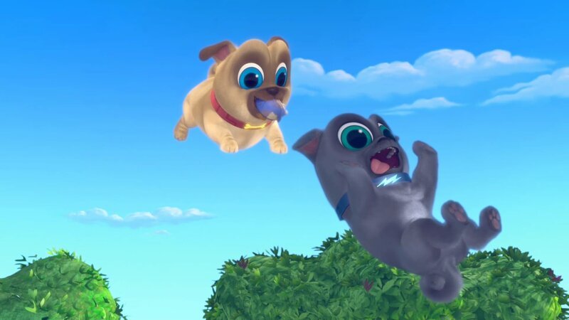 L-R: Rolly (voiced by Sam Lavagnino), Bingo (voiced by Issac Ryan Brown) – Bild: Disney Junior