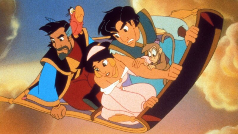 L-R: Cassim, Jasmine und Aladdin. – Bild: 2013 The Walt Disney Company Germany L-R: Cassim, Jasmine und Aladdin. – Bild: 2013 The Walt Disney Company Germany