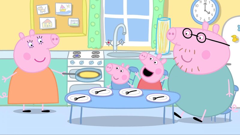 v.li.: Mummy Pig, George Pig, Peppa Pig, Daddy Pig – Bild: Paramount