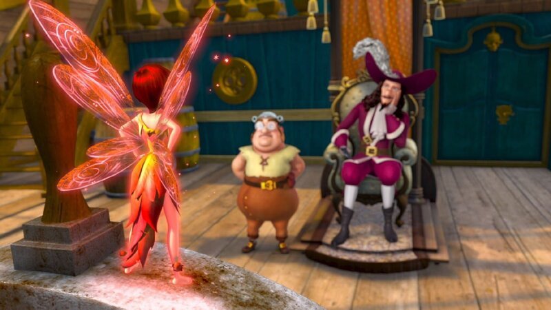 Hook und Smee sind erstaunt über das veränderte Aussehen Tinker Bells. – Bild: ZDF/​method Film/​DQ Entertainment