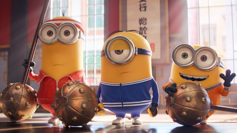 l-r: Kevin (Pierre Coffin), Bob (Pierre Coffin), Stuart (Pierre Coffin) – Bild: 2021 Universal Studios. All Rights Reserved. Lizenzbild frei l-r: Kevin (Pierre Coffin), Bob (Pierre Coffin), Stuart (Pierre Coffin) – Bild: 2021 Universal Studios. All Rights Reserved. Lizenzbild frei
