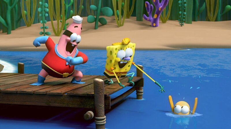 Patrick (l.), SpongeBob (m.) – Bild: Paramount