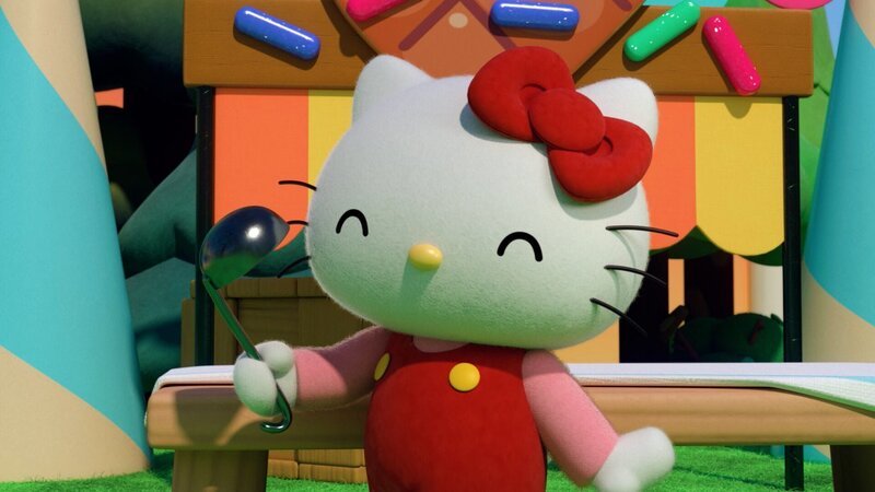 In Cherry Town findet das große Törtchen-Turnier statt und Kitty und ihre Freunde wollen gewinnen, indem sie das größte Törtchen aller Zeiten backen – Bild: 2022 SANRIO CO. LTD. /​ Das Törtchen-Turnier