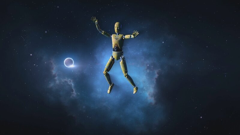 Crash test dummy Chuck orbits a newly formed neutron star. – Bild: Discovery Communications