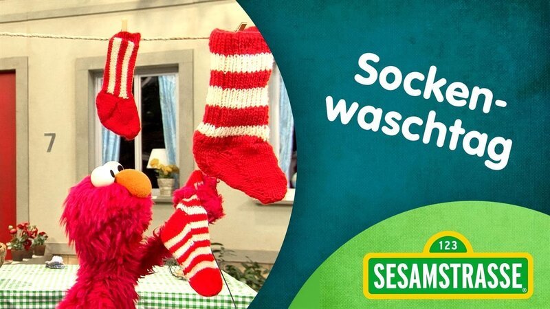 So viele unterschiedliche Socken! „Wie kann man die sortieren?“ – Bild: NDR/​Studio Hamburg Produktion/​Sesame workshop