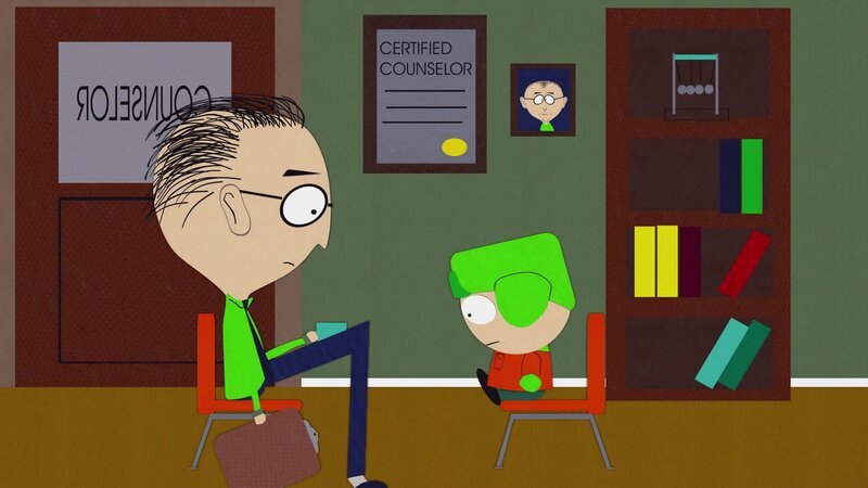 L-r: Mr. Mackey, Kyle – Bild: Paramount