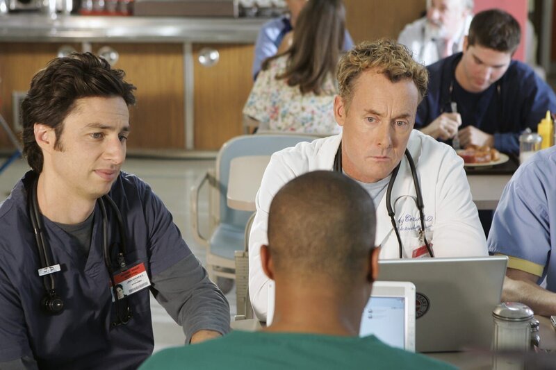Dr. John ‚J.D.‘ Dorian (Zach Braff, l.) und Dr. Perry Cox (John C. McGinley) – Bild: Touchstone Television