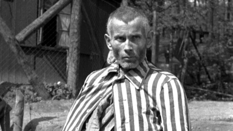 KZ-Häftling, 1945. – Bild: Centre des recherches et d’étudeshistoriques de la Seconde Guerre Monial