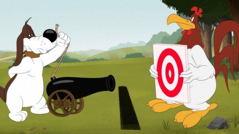 v.li.: Barnyard Dawg, Foghorn Leghorn – Bild: Warner Bros. Entertainment Inc. LOONEY TUNES and all related characters and elements are trademarks of and © Warner Bros. Entertainment Inc. All Rights Reserved