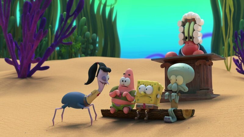 L-R: Preda Tory, Patrick, SpongeBob, Squidward, Mr. Krabs – Bild: ViacomCBS